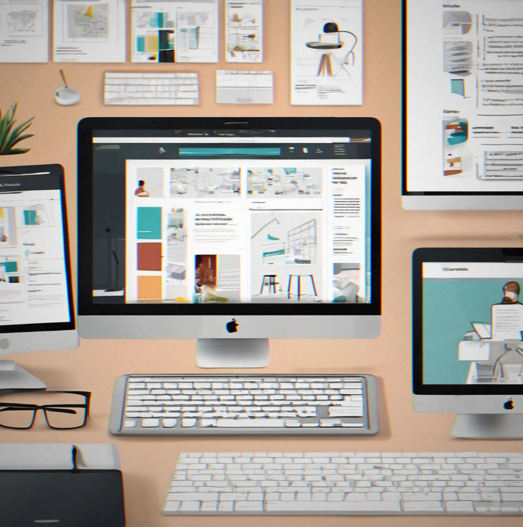 Responsive web design showing grid layout and type hierarchy working across desktop and mobile screens